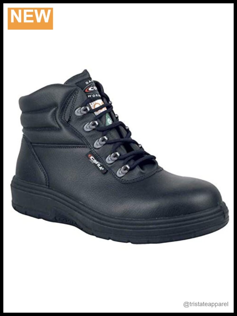 Leather Work Boot Composite Toe Heat Resistant Asphalt Safety Lace-Up